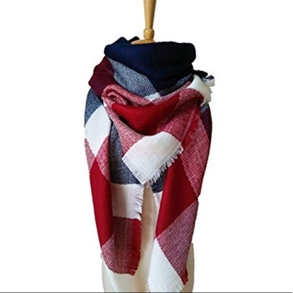 Accessories - Red Buffalo Plaid Fall Scarf